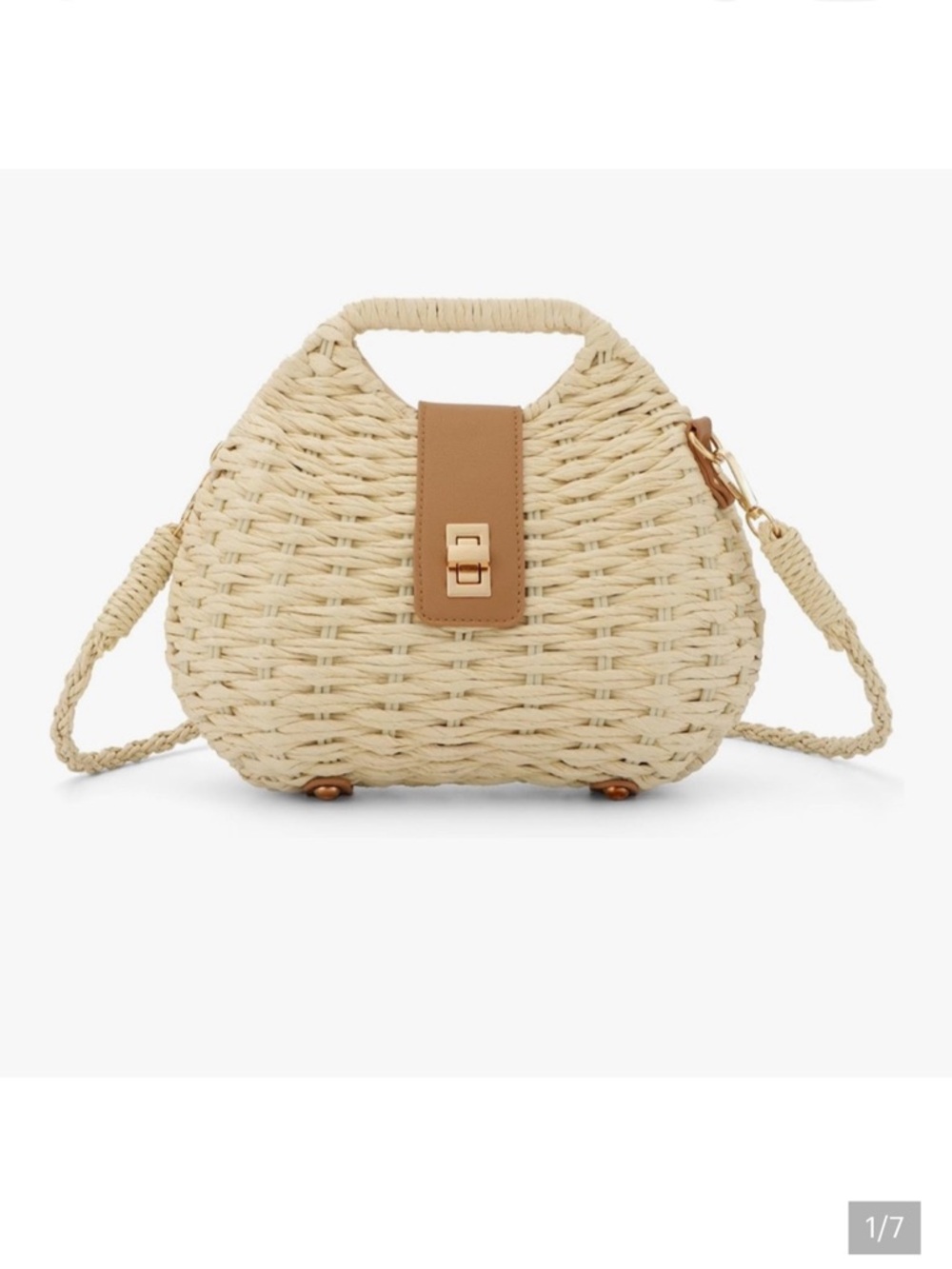 🆕 Straw Crossbody Bag for Women Handwoven Summer Beach Clutch Purses - Picture 1 of 7